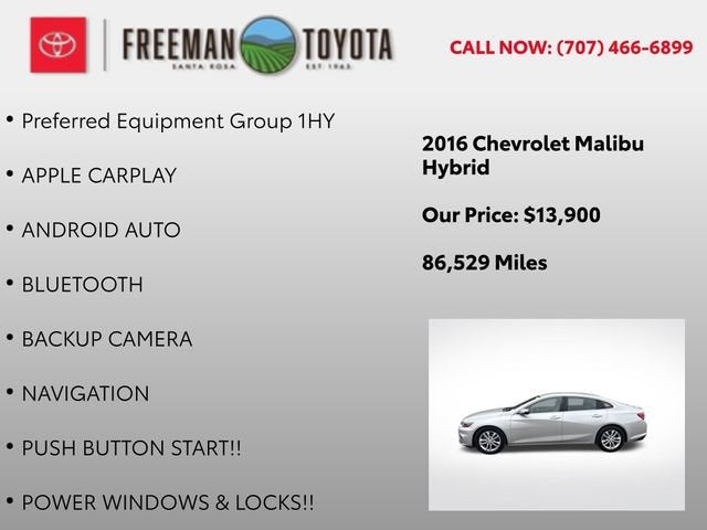 2016 Chevrolet Malibu 4dr Sdn Hybrid w/1HY