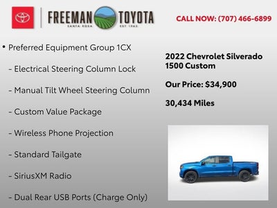2022 Chevrolet Silverado 1500 4WD Crew Cab 147 Custom