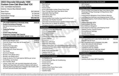 2022 Chevrolet Silverado 1500 4WD Crew Cab 147 Custom