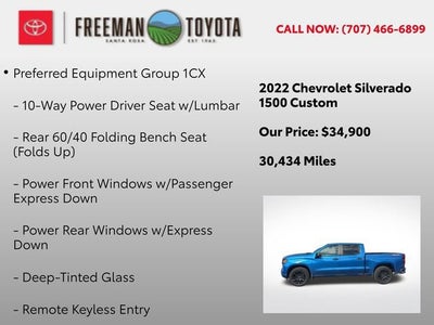 2022 Chevrolet Silverado 1500 4WD Crew Cab 147 Custom