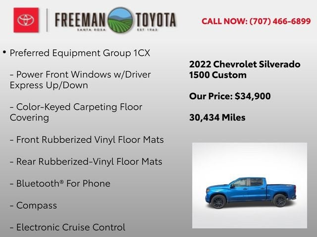 2022 Chevrolet Silverado 1500 4WD Crew Cab 147 Custom