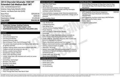 2014 Chevrolet Silverado 1500 2WD Double Cab 143.5 Work Truck w/1WT