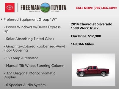 2014 Chevrolet Silverado 1500 2WD Double Cab 143.5 Work Truck w/1WT
