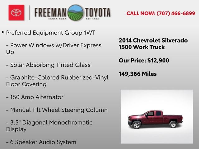 2014 Chevrolet Silverado 1500 2WD Double Cab 143.5 Work Truck w/1WT