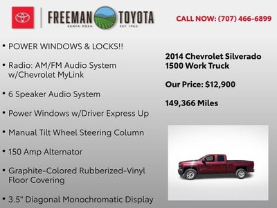 2014 Chevrolet Silverado 1500 2WD Double Cab 143.5 Work Truck w/1WT