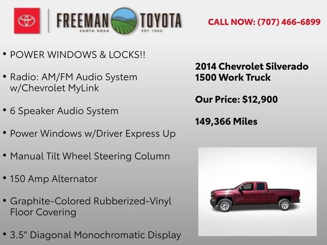 2014 Chevrolet Silverado 1500 2WD Double Cab 143.5 Work Truck w/1WT
