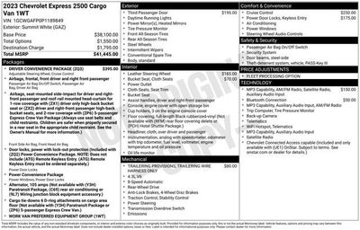 2023 Chevrolet Express Cargo Van RWD 2500 135