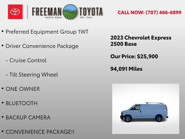 2023 Chevrolet Express Cargo Van RWD 2500 135