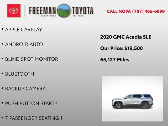 2020 GMC Acadia FWD 4dr SLE