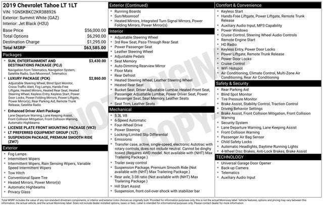 2019 Chevrolet Tahoe 4WD 4dr LT