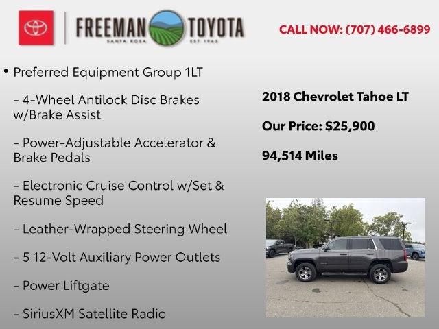 2018 Chevrolet Tahoe 4WD 4dr LT
