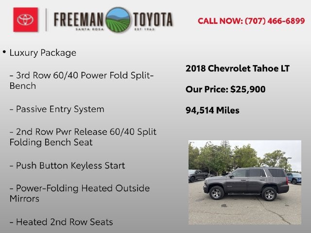2018 Chevrolet Tahoe 4WD 4dr LT