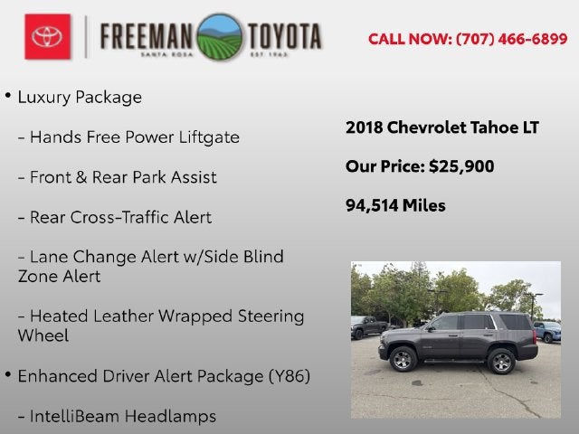 2018 Chevrolet Tahoe 4WD 4dr LT