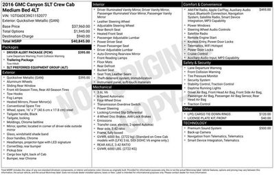 2016 GMC Canyon 4WD Crew Cab 128.3 SLT