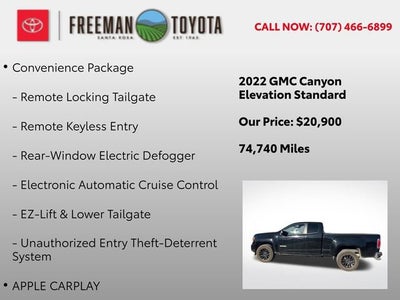 2022 GMC Canyon 2WD Ext Cab 128 Elevation Standard