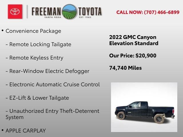 2022 GMC Canyon 2WD Ext Cab 128 Elevation Standard