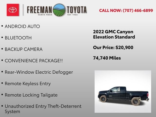 2022 GMC Canyon 2WD Ext Cab 128 Elevation Standard