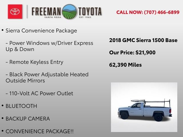 2018 GMC Sierra 1500 2WD Reg Cab 133.0