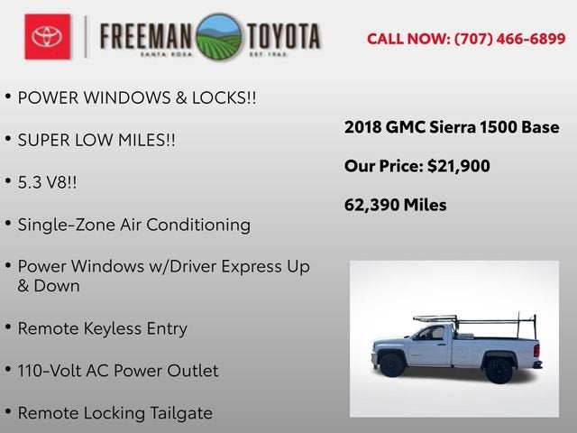 2018 GMC Sierra 1500 2WD Reg Cab 133.0