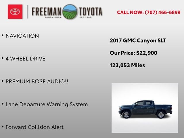 2017 GMC Canyon 4WD Crew Cab 128.3 SLT