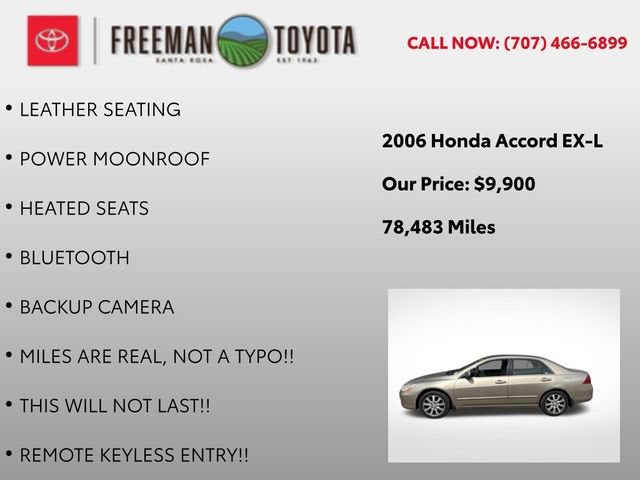 2006 Honda Accord Sdn EX-L V6 AT