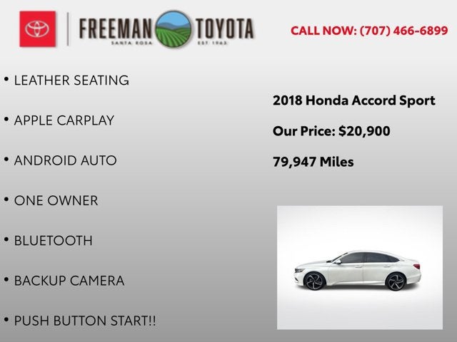 2018 Honda Accord Sedan Sport 1.5T CVT