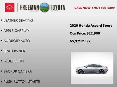 2020 Honda Accord Sedan Sport 1.5T CVT