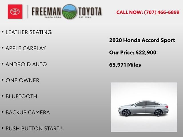 2020 Honda Accord Sedan Sport 1.5T CVT