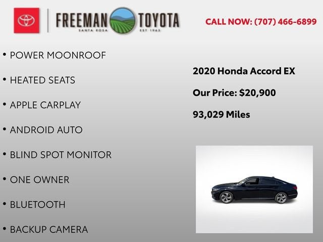 2020 Honda Accord Sedan EX 1.5T CVT