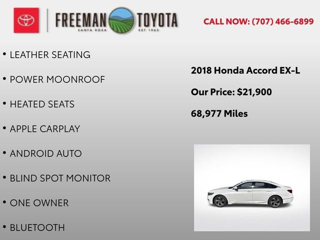 2018 Honda Accord Sedan EX-L 1.5T CVT