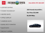 2021 Honda Accord Sedan EX-L 1.5T CVT