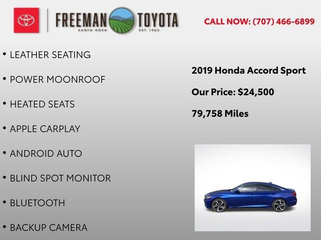2019 Honda Accord Sedan Sport 2.0T Auto
