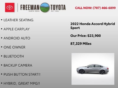2022 Honda Accord Hybrid Sport Sedan
