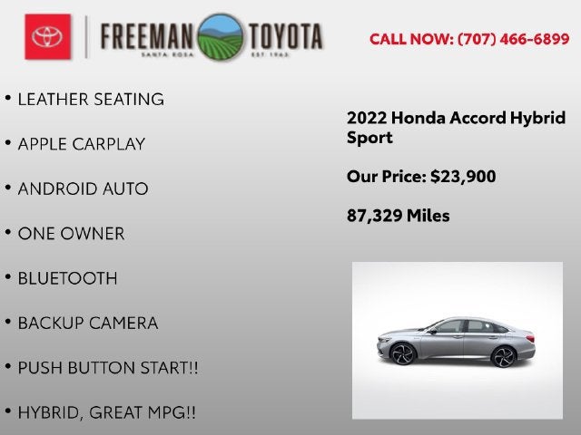2022 Honda Accord Hybrid Sport Sedan