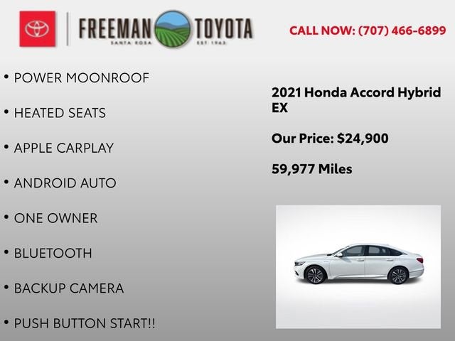 2021 Honda Accord Hybrid EX Sedan