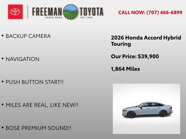 2026 Honda Accord Hybrid Touring Sedan