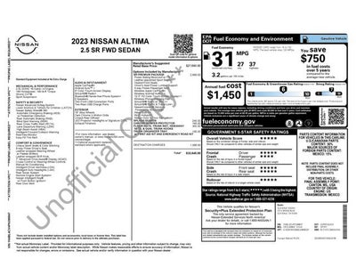 2023 Nissan Altima 2.5 SR Sedan