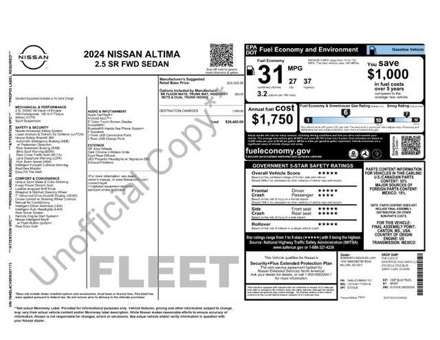 2024 Nissan Altima 2.5 SR Sedan