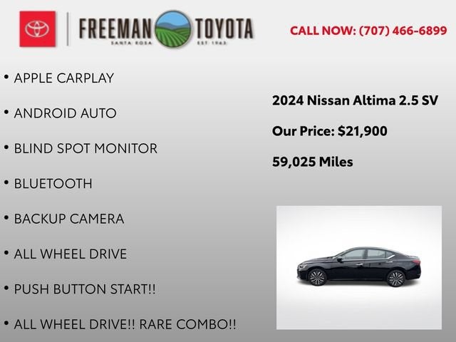 2024 Nissan Altima 2.5 SV AWD Sedan