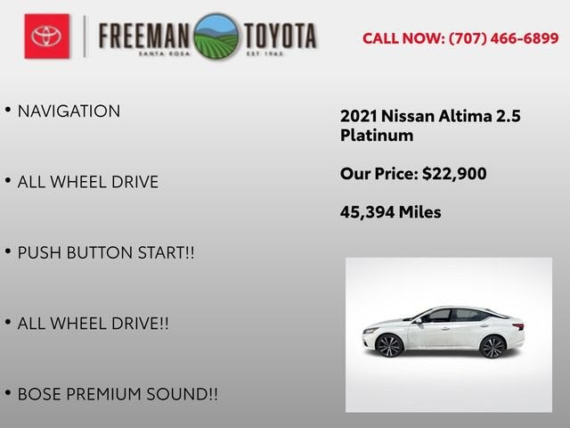 2021 Nissan Altima 2.5 Platinum AWD Sedan