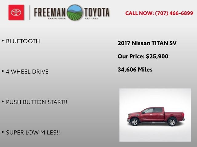 2017 Nissan Titan 4x4 Crew Cab SV