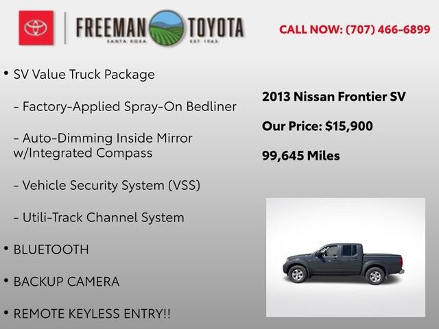 2013 Nissan Frontier 2WD Crew Cab SWB Auto SV