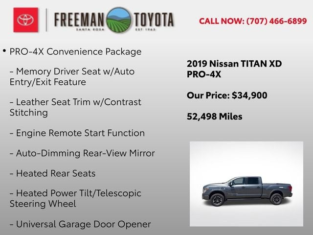 2019 Nissan Titan XD 4x4 Diesel Crew Cab PRO-4X