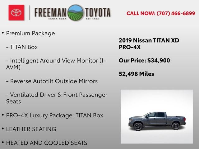 2019 Nissan Titan XD 4x4 Diesel Crew Cab PRO-4X