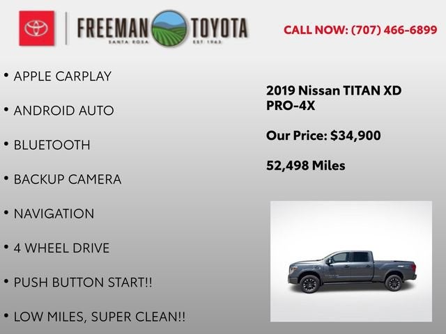 2019 Nissan Titan XD 4x4 Diesel Crew Cab PRO-4X