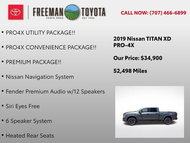 2019 Nissan Titan XD 4x4 Diesel Crew Cab PRO-4X