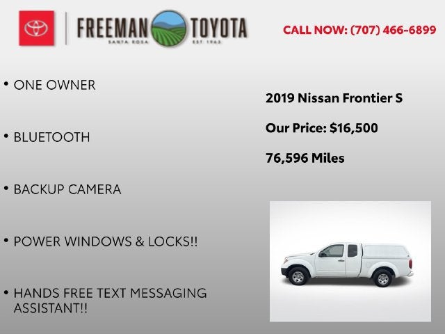 2019 Nissan Frontier King Cab 4x2 S Auto