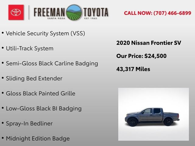 2020 Nissan Frontier Crew Cab 4x2 SV Auto
