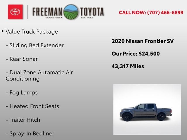 2020 Nissan Frontier Crew Cab 4x2 SV Auto