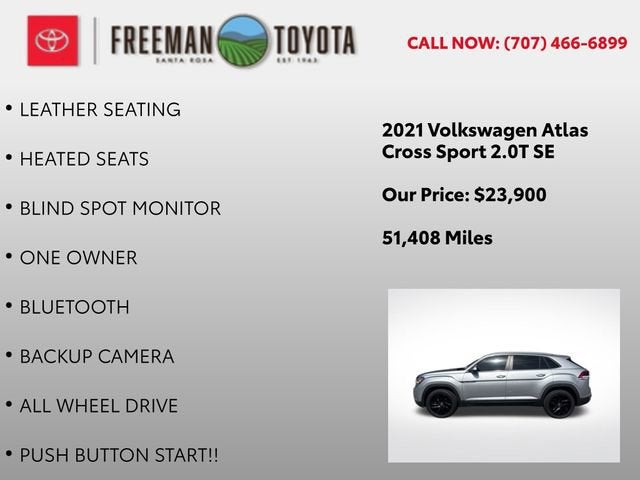 2021 Volkswagen Atlas Cross Sport 2.0T SE w/Technology 4MOTION